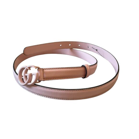 NEW GUCCI BELT Pink Marmont GG Leather Thin 409417 Sz 100 Cm 39 In main image 7